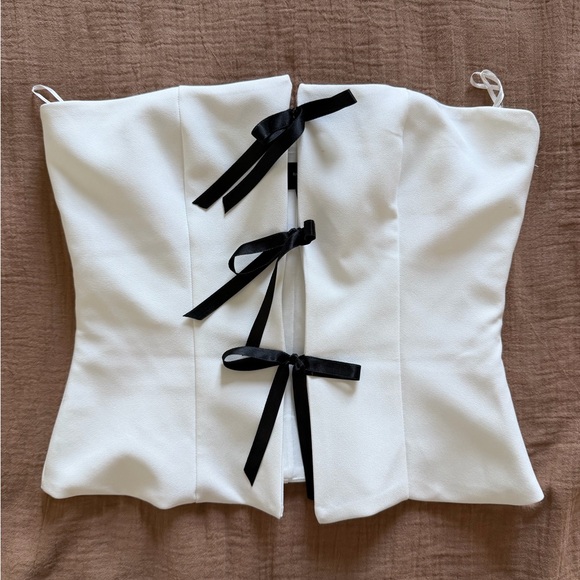 ZARA Strapless Bow Top - Picture 6 of 7